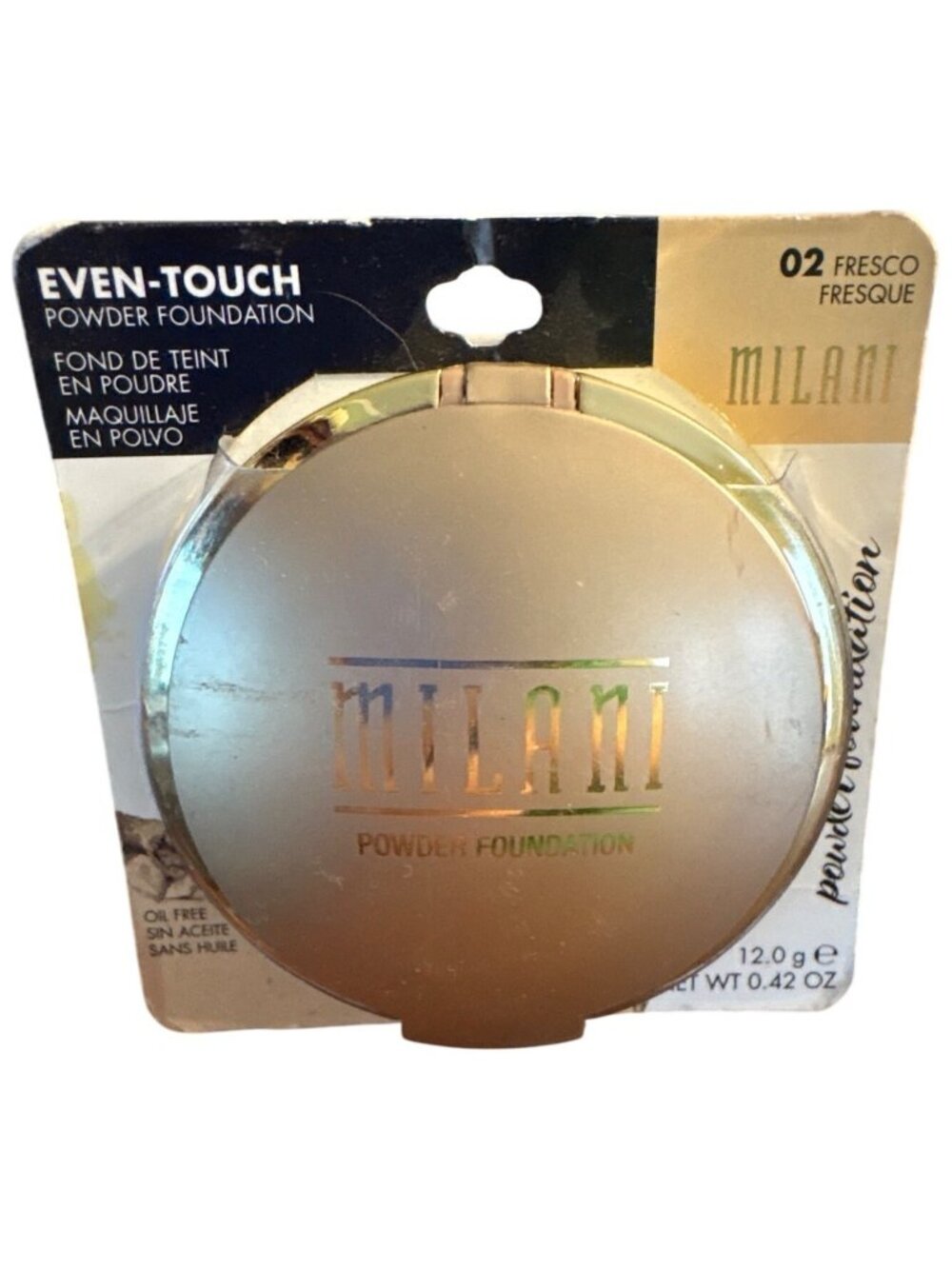 Milani Even Touch Powder Foundation Shade 02 Fresco Oil-Free Lightweight HTF USA